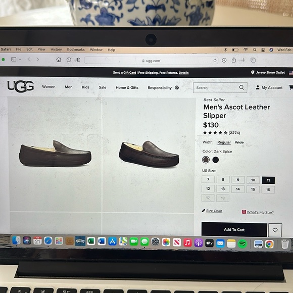 Men’s Ascot Leather Slipper Brand new main image 5